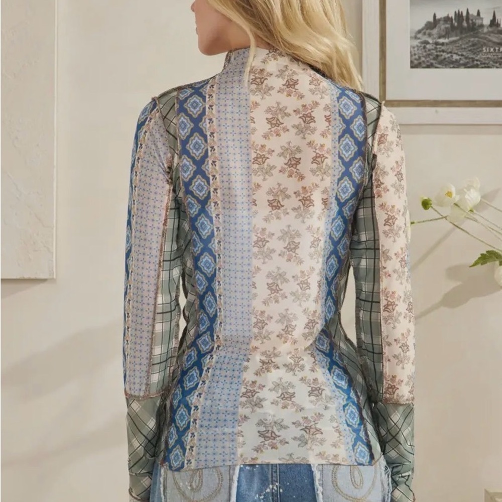 OLI & HALI MESH PATCHWORK TOP - image 5